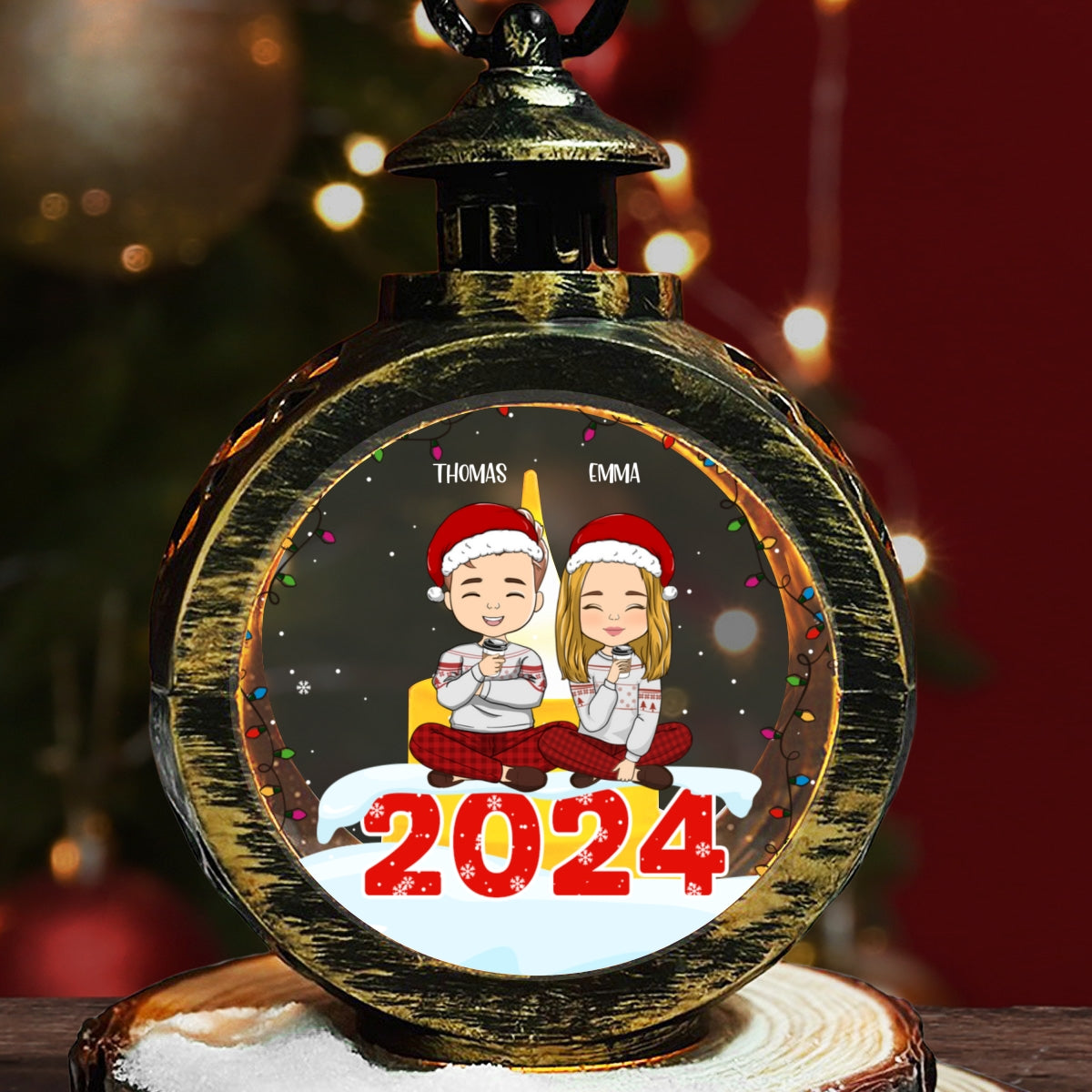 Custom Family Christmas Gifts, Holiday Decor • Family Forever - Personalized Christmas Lantern