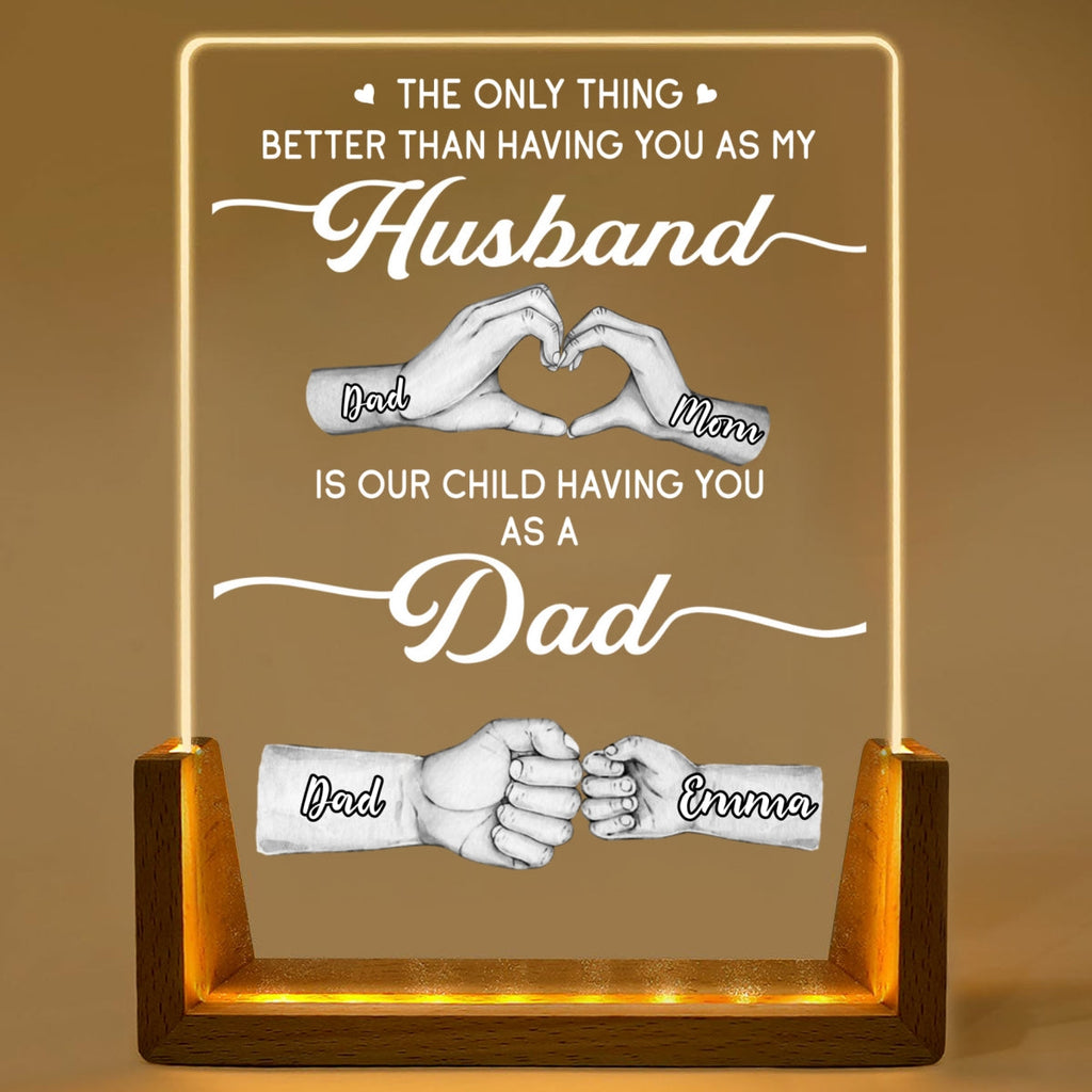Custom Father's Day Gift for Dad Grandpa • For My Husband - Personalized Night Light