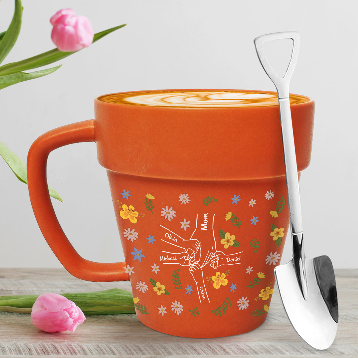 Custom Christmas & Birthday Gift For Grandma • You Hold Our Hearts - Personalized Plant Pot Mug