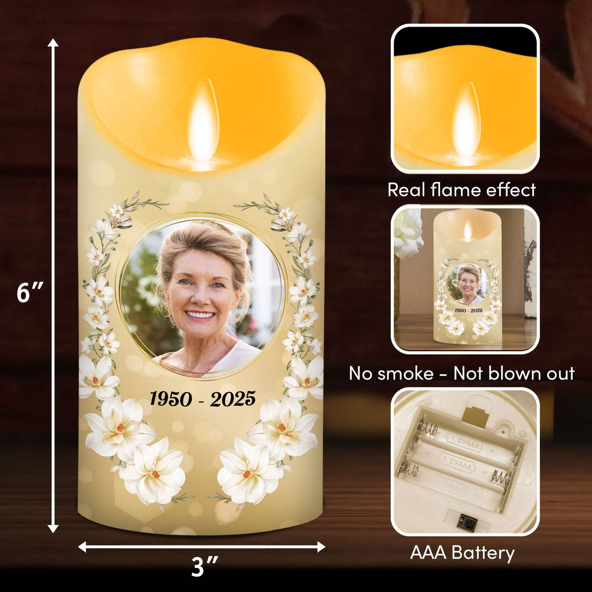 In Memory Of A Wonderful - Personalized LED Candle