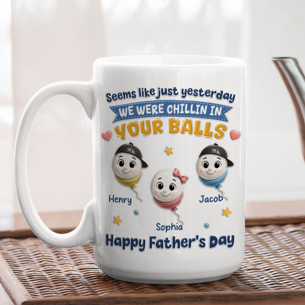 Custom Father's Day, Special Gift for Dad & Grandpa • Seems Like Just Yesterday - Personalized 3D Effect Mug