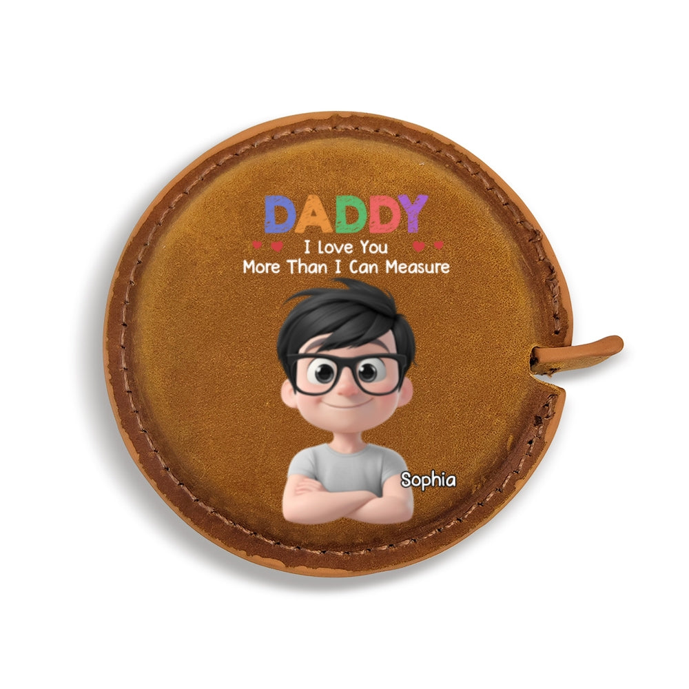 We Love You- Personalized Leather Tape Measure
