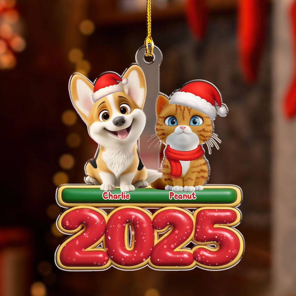 Custom Keepsake Christmas Ornament •  My Pet Is Here - Personalized Acrylic Ornament