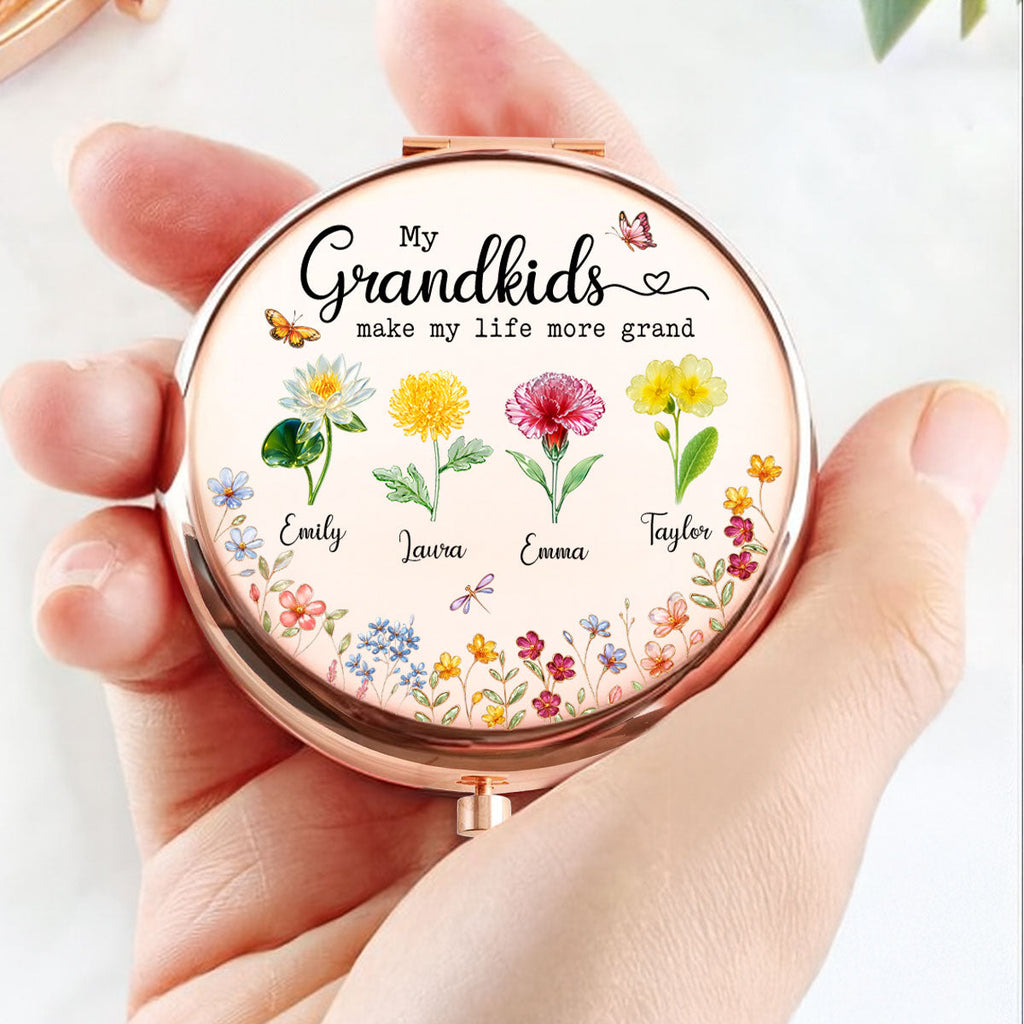 Make Life More Grand With Lovely Kids - Personalized Compact Mirror