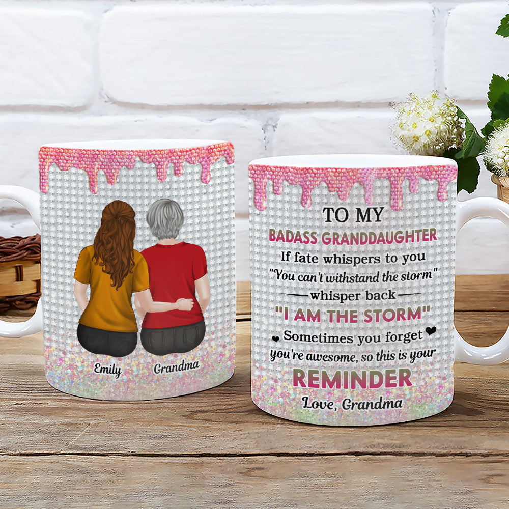 Custom Christmas & Birthday Gift for Daughter • Warrior Granddaughter - Personalized Coffee Mug