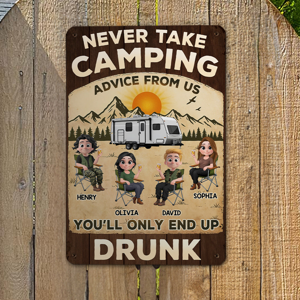 Custom Home & Wall Decor, Birthday & Christmas Gift • Our Camping Trips Get Wild - Personalized Metal Signs