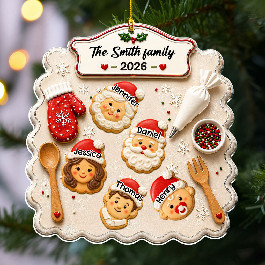Custom Family Ornament, Christmas Gift for Family Members •  Christmas Baking Memories - Personalized Acrylic Ornament