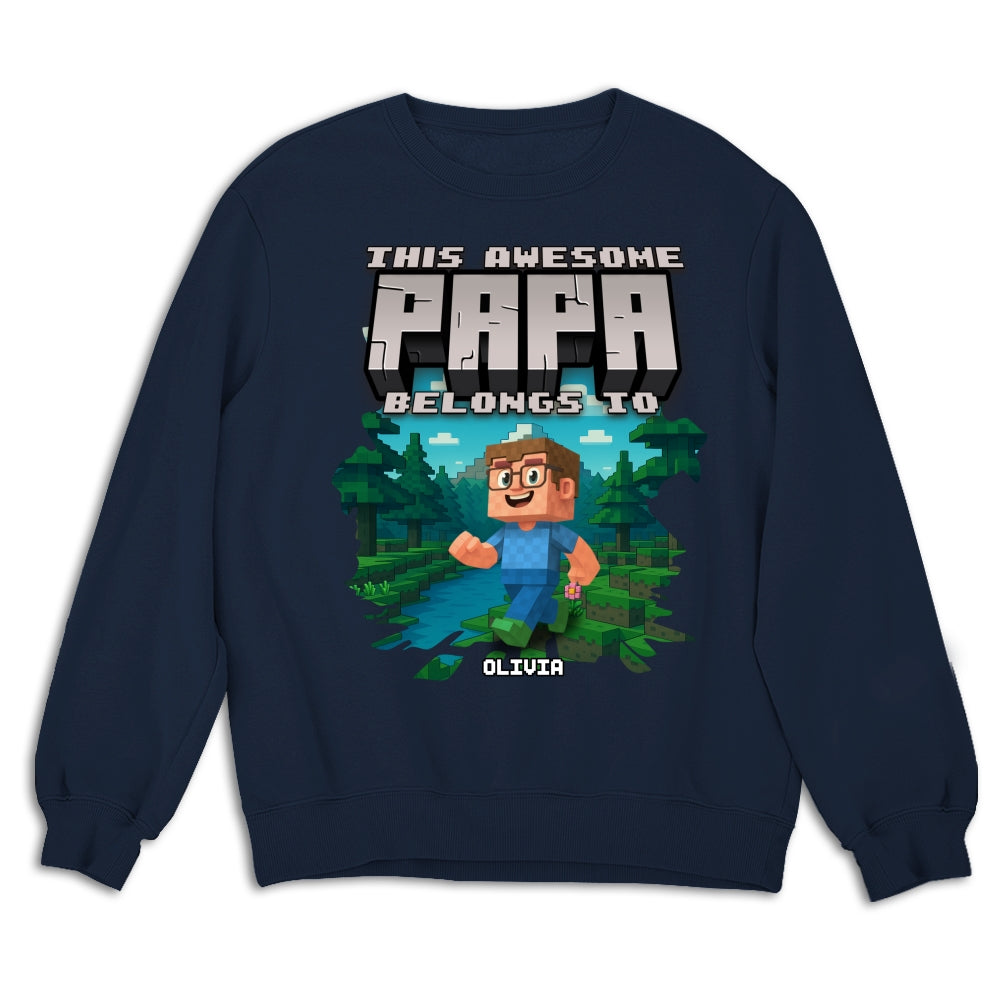 Custom Christmas & Birthday Keepsake Gift • This Awesome Papa Belongs To - Personalized Shirt