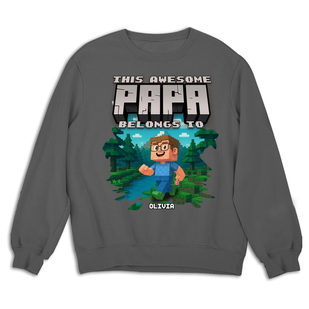 Custom Christmas & Birthday Keepsake Gift • This Awesome Papa Belongs To - Personalized Shirt