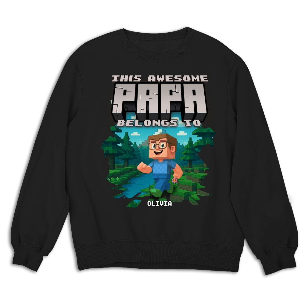 Custom Christmas & Birthday Keepsake Gift • This Awesome Papa Belongs To - Personalized Shirt