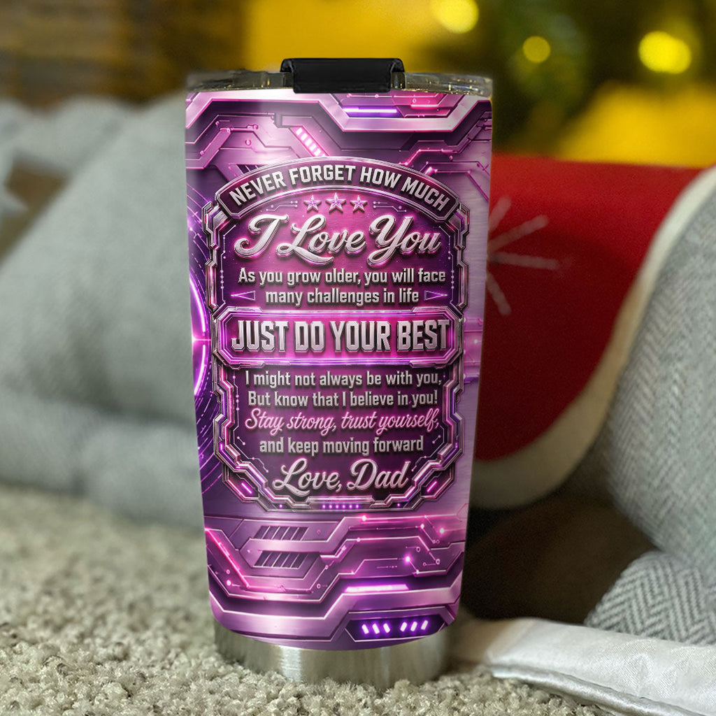 Custom Christmas Birthday Gifts For Daughter • Daughter Motivational - Personalized 3D Effect Tumbler
