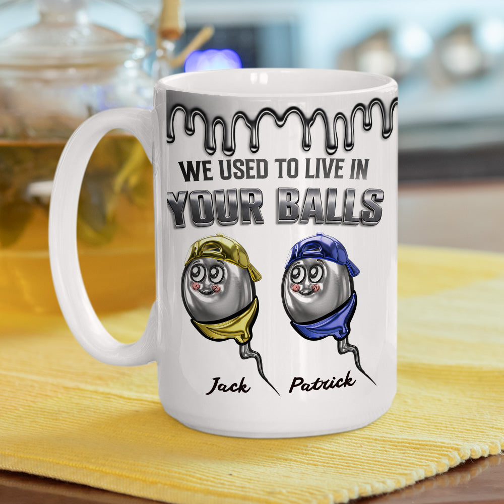 Custom Father's Day, Special Gift for Dad & Grandpa • Metal Sperm Family - Personalized 3D Effect Mug