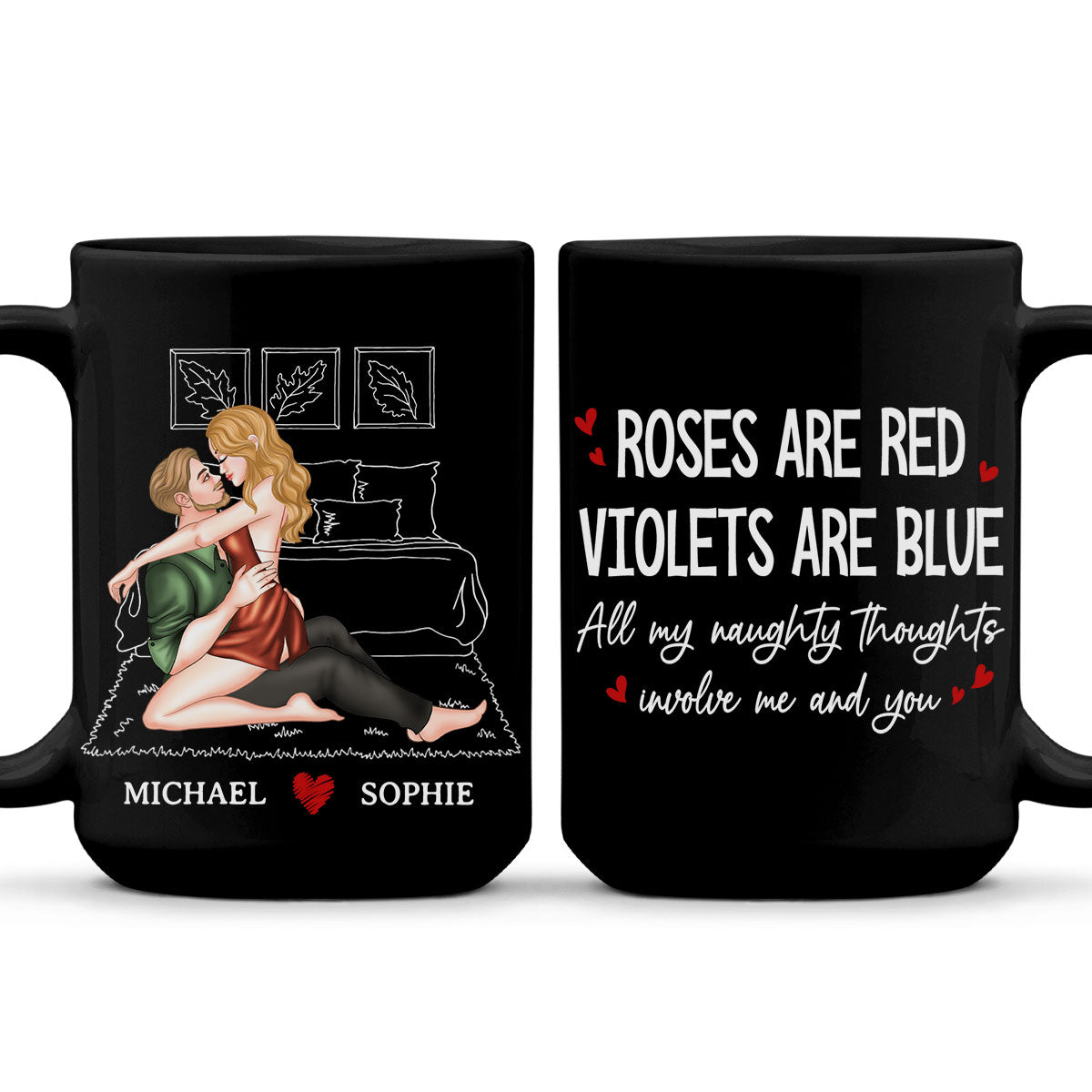 Custom Anniversary Keepsake Gifts For Couple • All My Naughty Thoughts - Personalized Coffee Mug