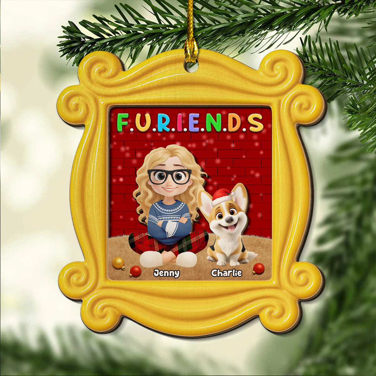Custom Keepsake Christmas Ornament •  Here For You - Personalized 2-layer Wood Ornament