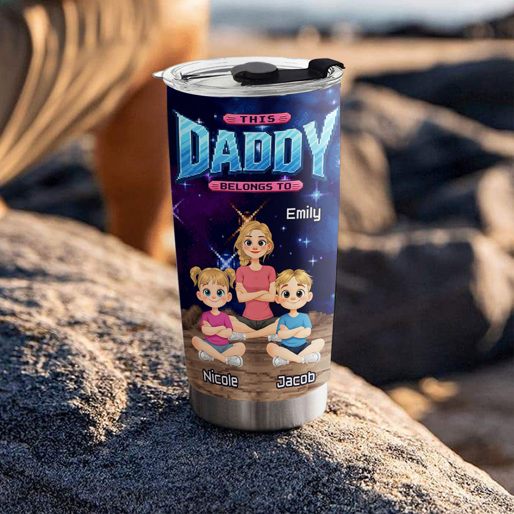Custom Father's Day Birthday Gifts For Dad • Daddy And Spoild Kids - Personalized Tumbler