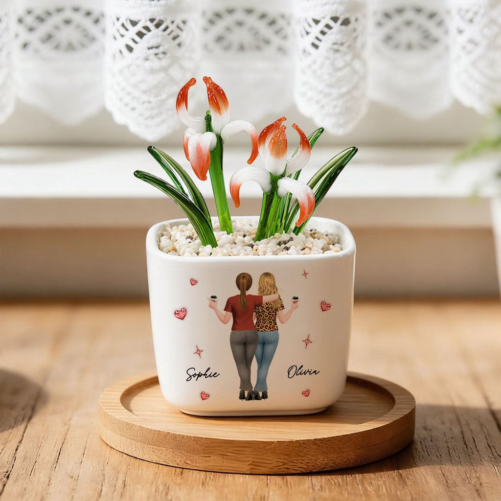 True Friendship - Personalized Glass Birth Month Flower