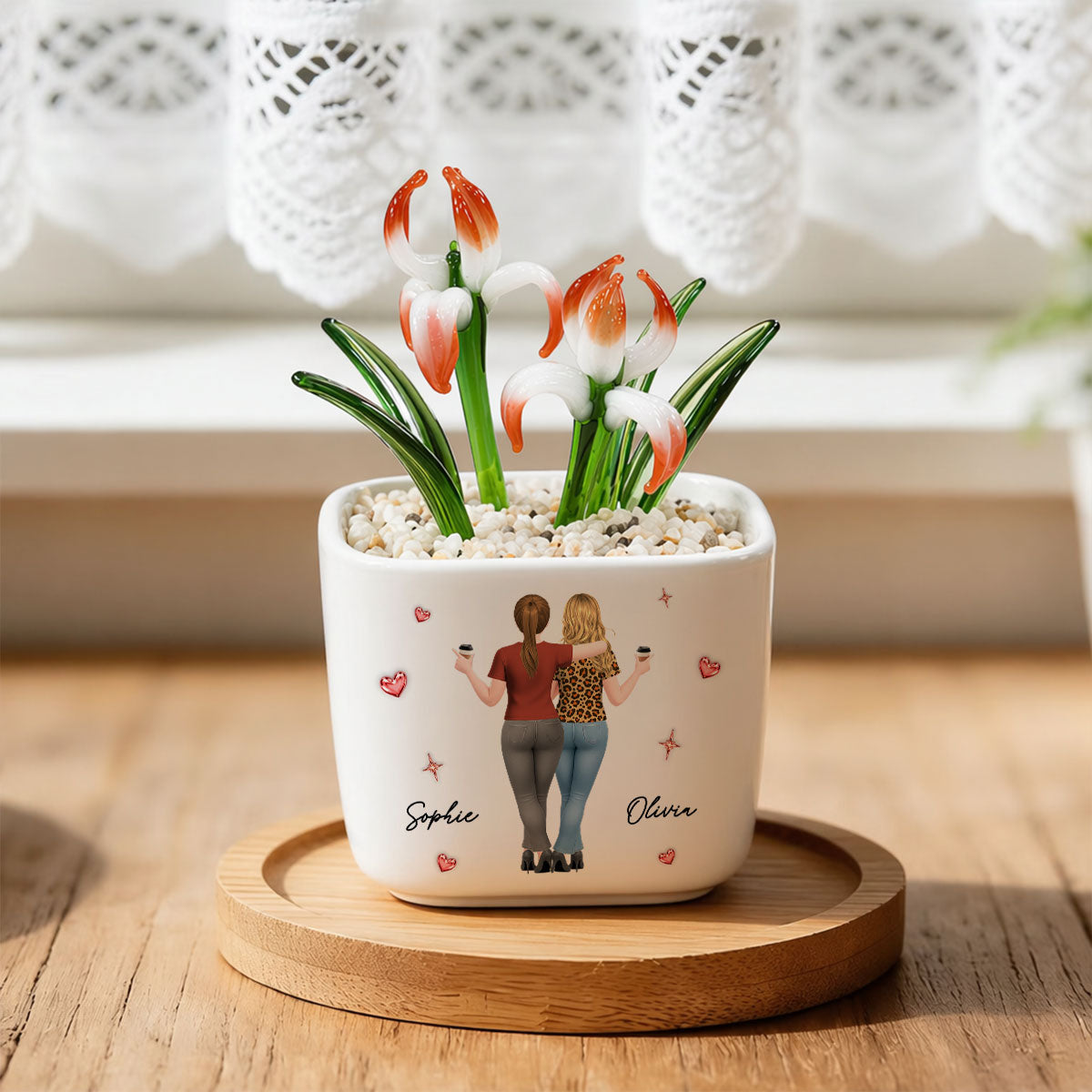 True Friendship - Personalized Glass Birth Month Flower