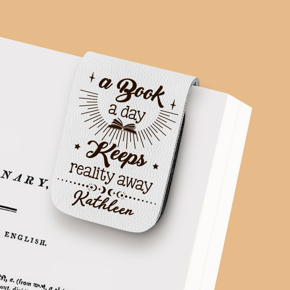 Book Lover - Personalized Leather Bookmark