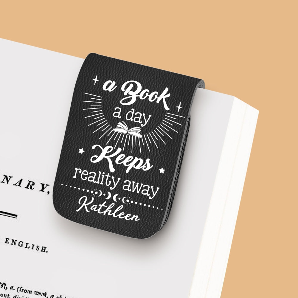 Book Lover - Personalized Leather Bookmark