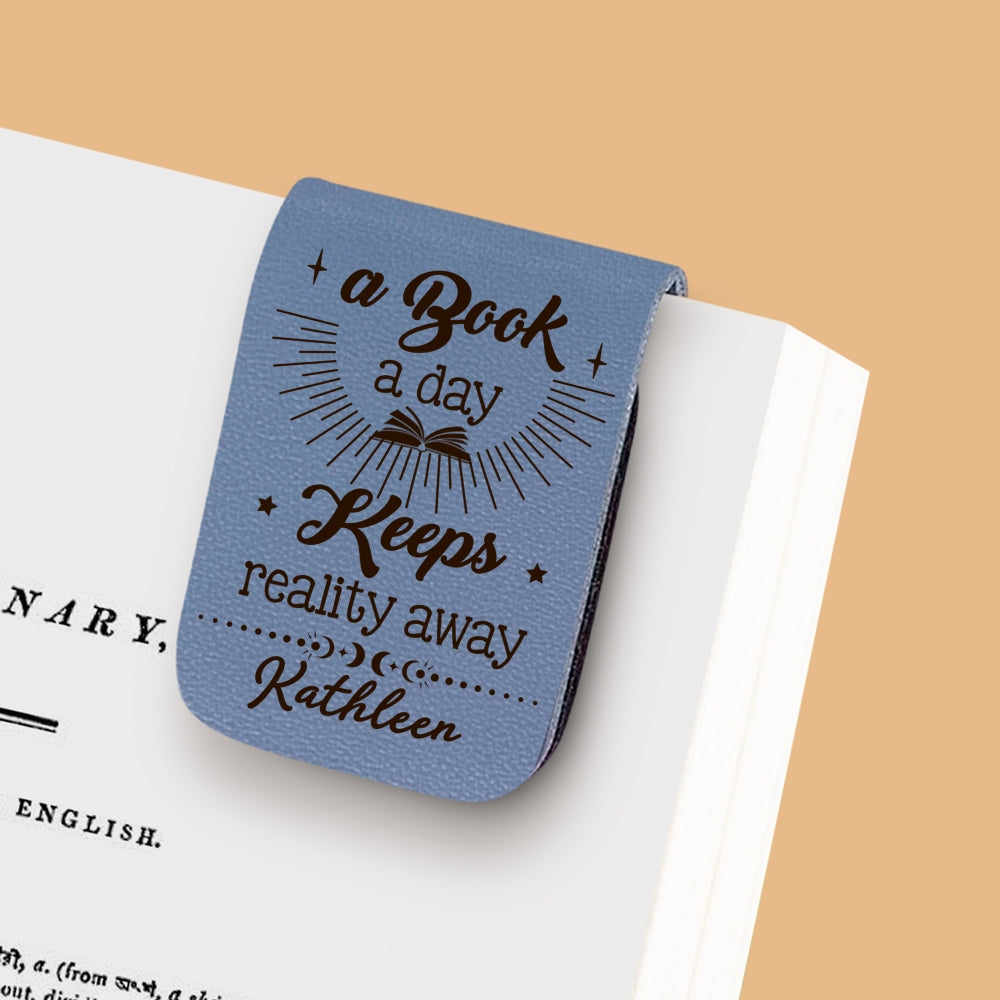 Book Lover - Personalized Leather Bookmark