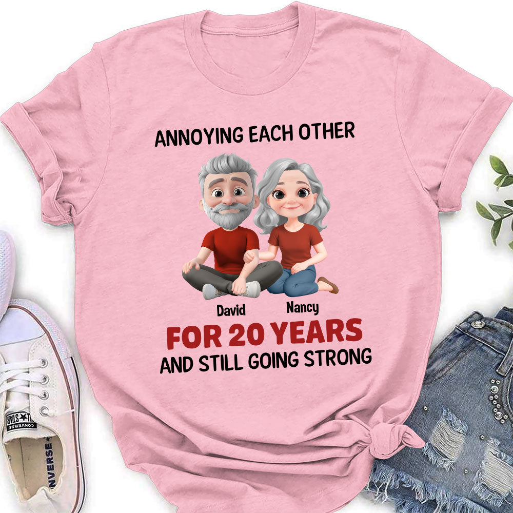 Custom Christmas Anniversary Keepsake Gifts For Husband • Annoying Each Other Couple - Personalized Shirt