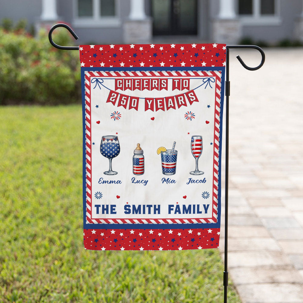 Cheers To 250 Years - Personalized Flag