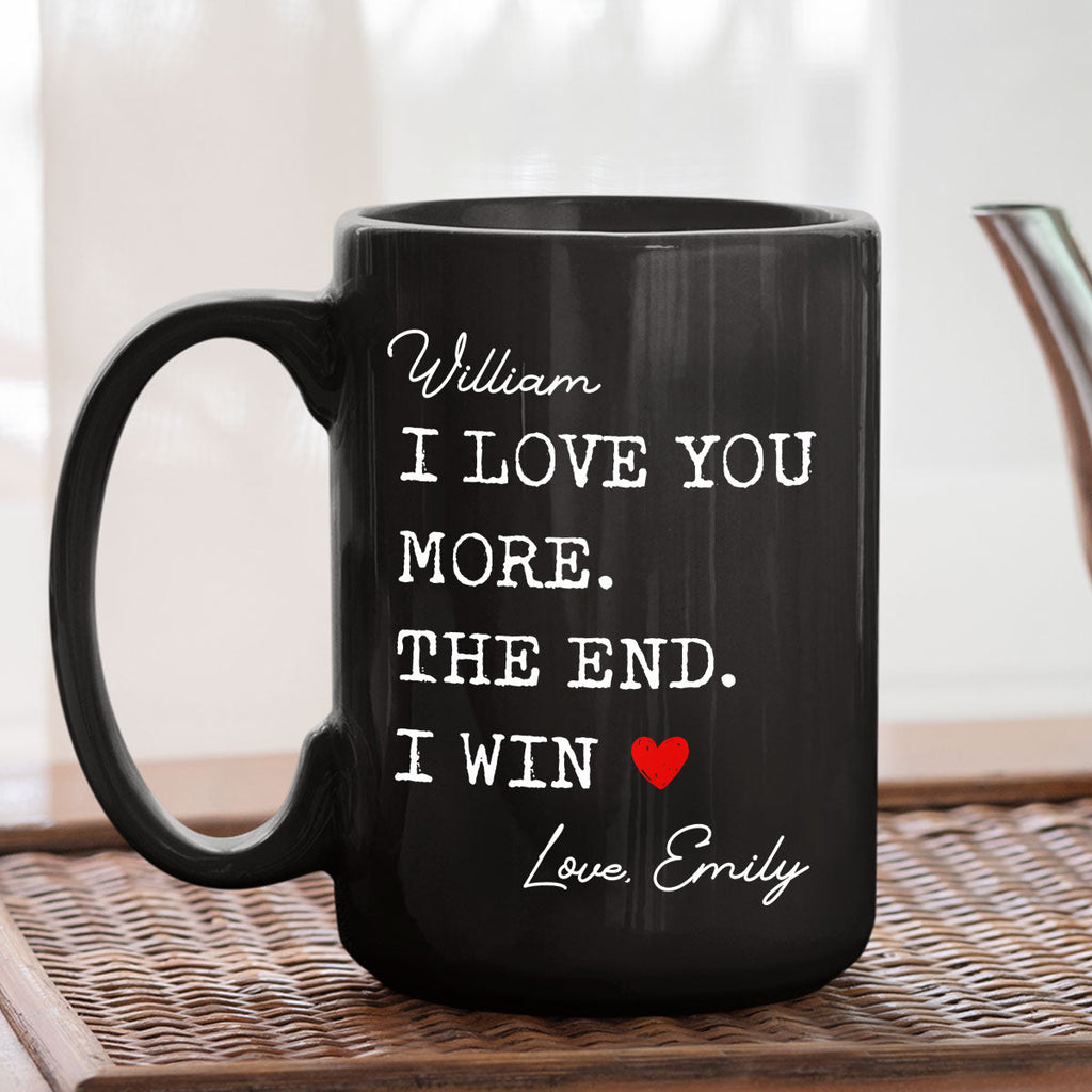 Custom Anniversary Keepsake Gifts For Couple • I Win - Personalized Coffee Mug