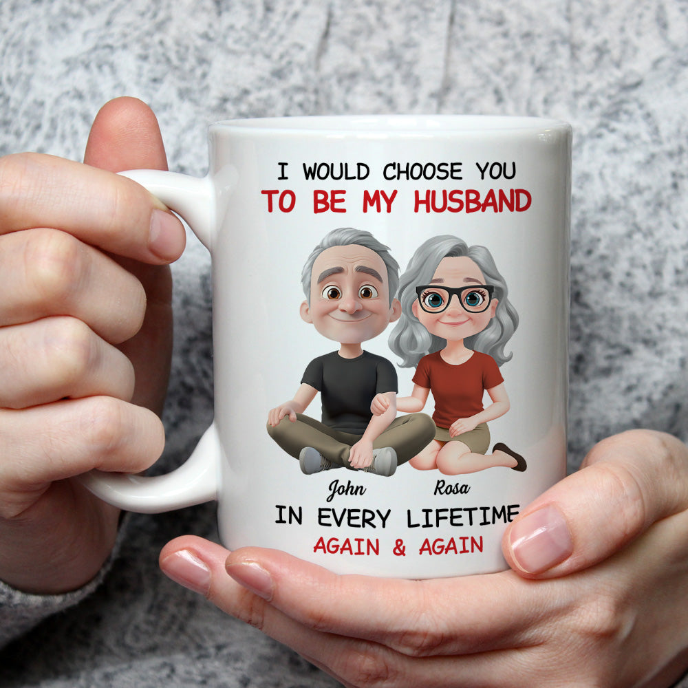Custom Anniversary Keepsake Gifts For Couple • Always Choose You My Husband - Personalized Coffee Mug