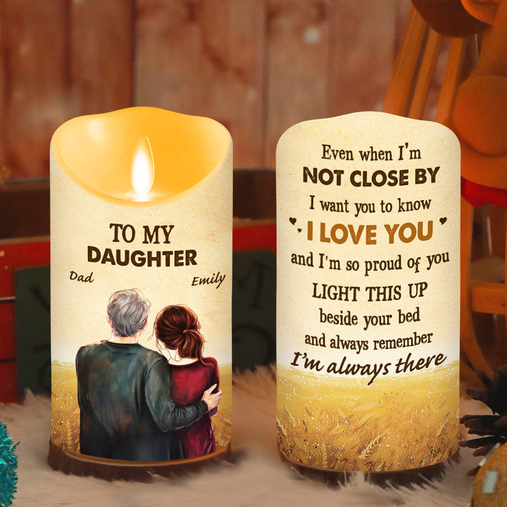 To My Daughter Love Dad - Personalized LED Candle