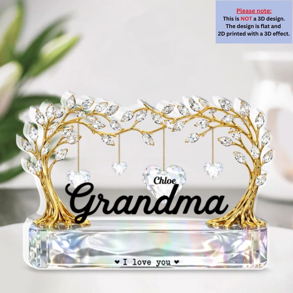 Custom Mother's Day Decor, Gift for Mom & Grandma • We Love You - Personalized Acrylic Plaque