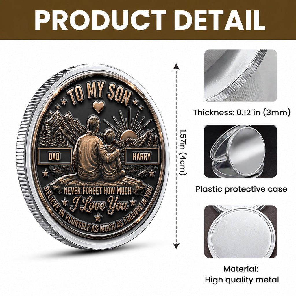Let Courage Guide Your Steps - Personalized Commemorative Keepsake Coin
