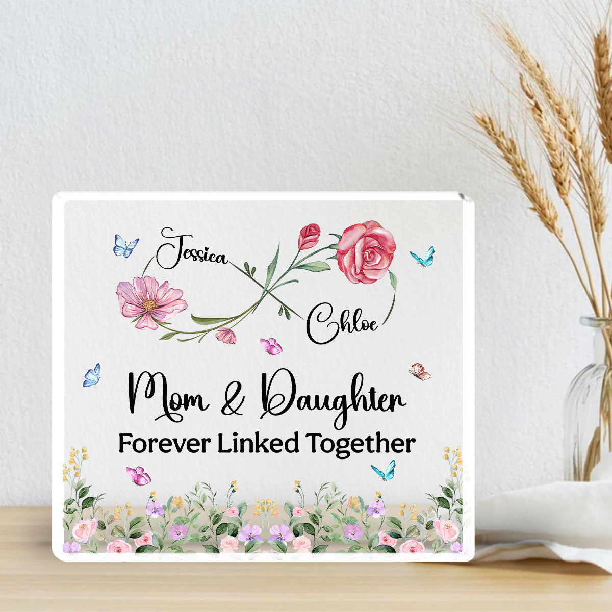 Custom Mother's Day Decor, Gift for Mom & Grandma • Mom Forever Be My Friend - Personalized Acrylic Plaque