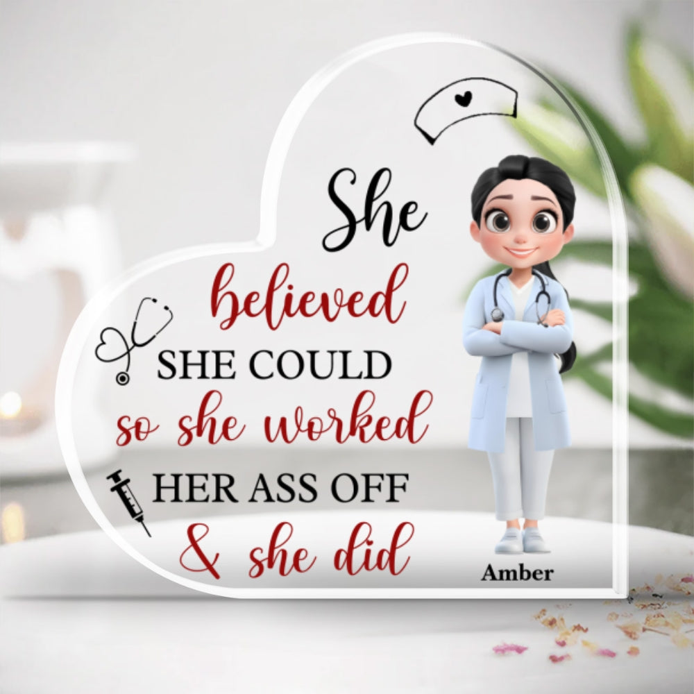 Custom Decor for Mom, Special Gift for Mother • Proud Nurses - Personalized Acrylic Plaque