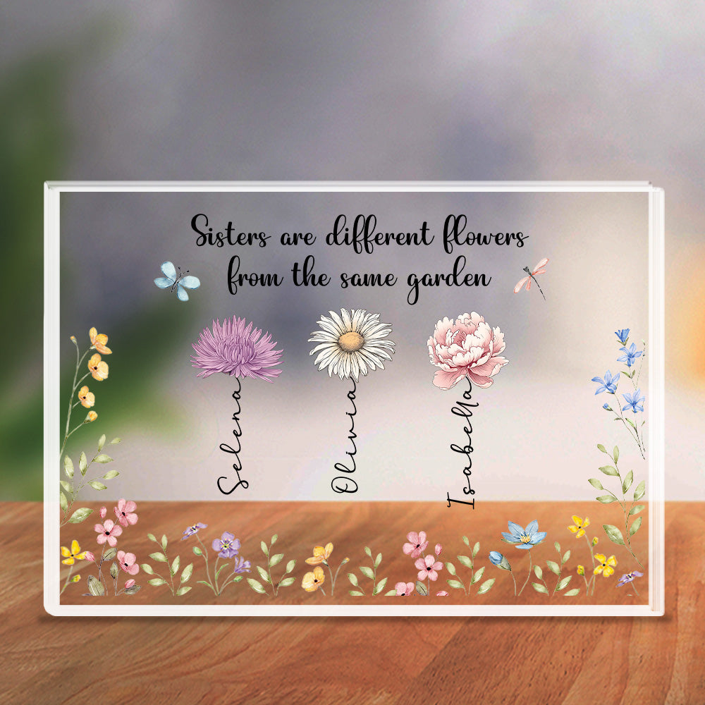 Custom Friendship Decor, Christmas Birthday Gifts For Best Friend • Sisters Make The World Beautiful - Personalized Acrylic Plaque