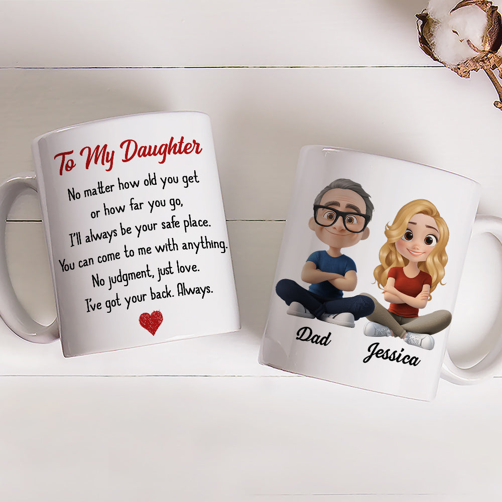 Custom Christmas & Birthday Gift for Daughter • No Judgment Just Love- Personalized Coffee Mug