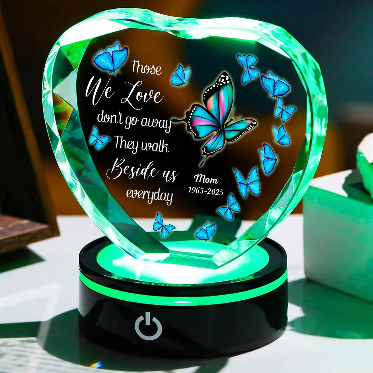 Beside Us Everyday - Personalized Crystal Led Light