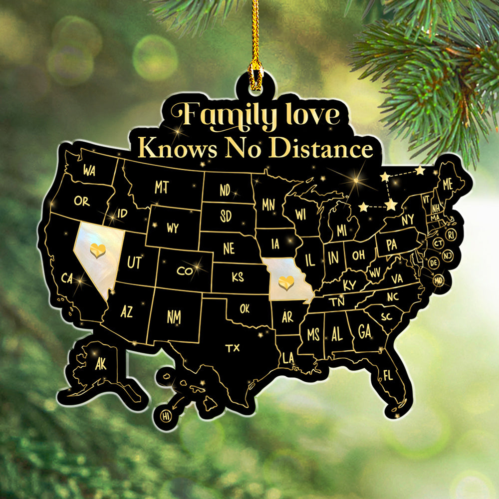 Custom Family Ornament, Christmas Gift for Family Members •  When Family Is Forever - Personalized Acrylic Ornament