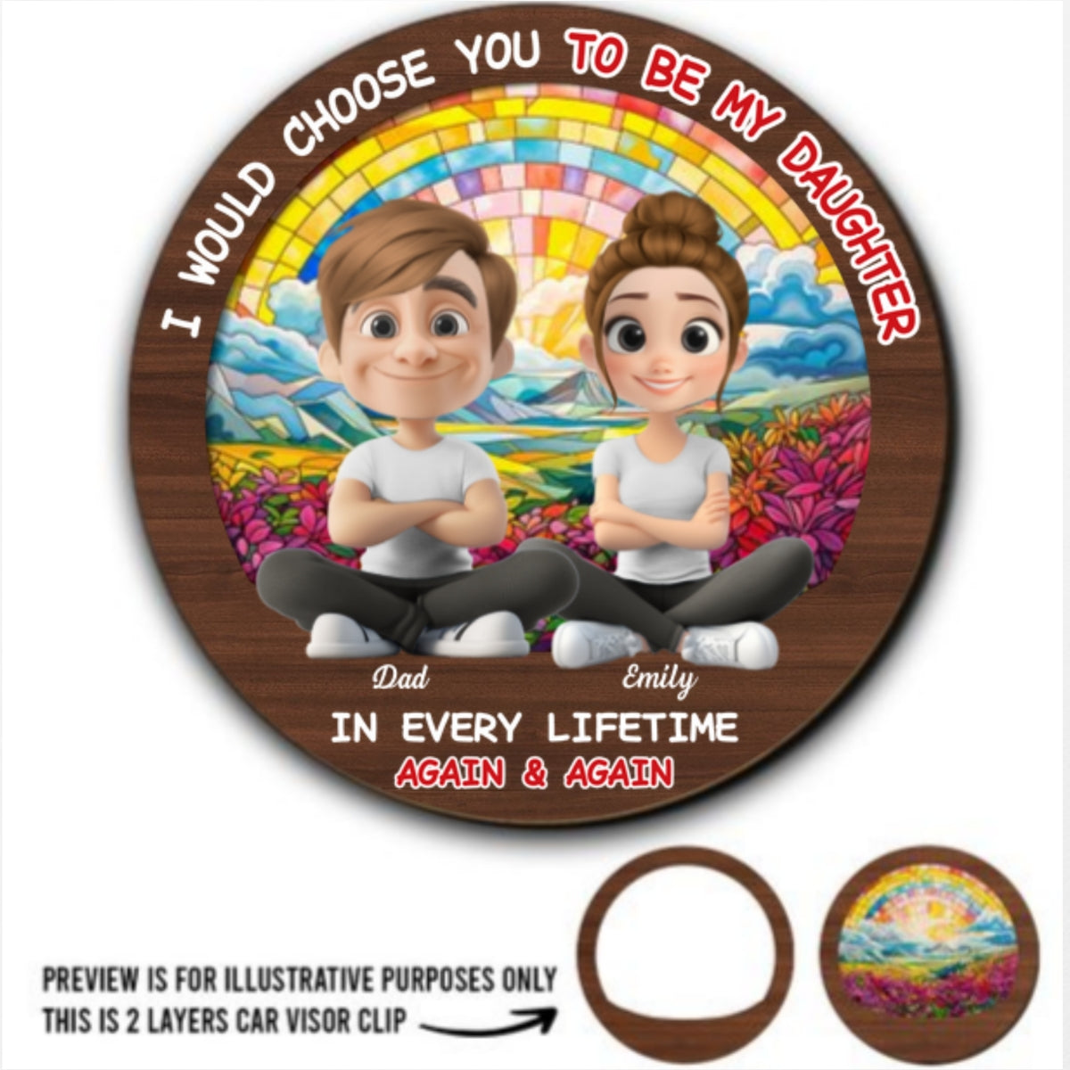 Always Choose You - Personalized Car Visor Clip