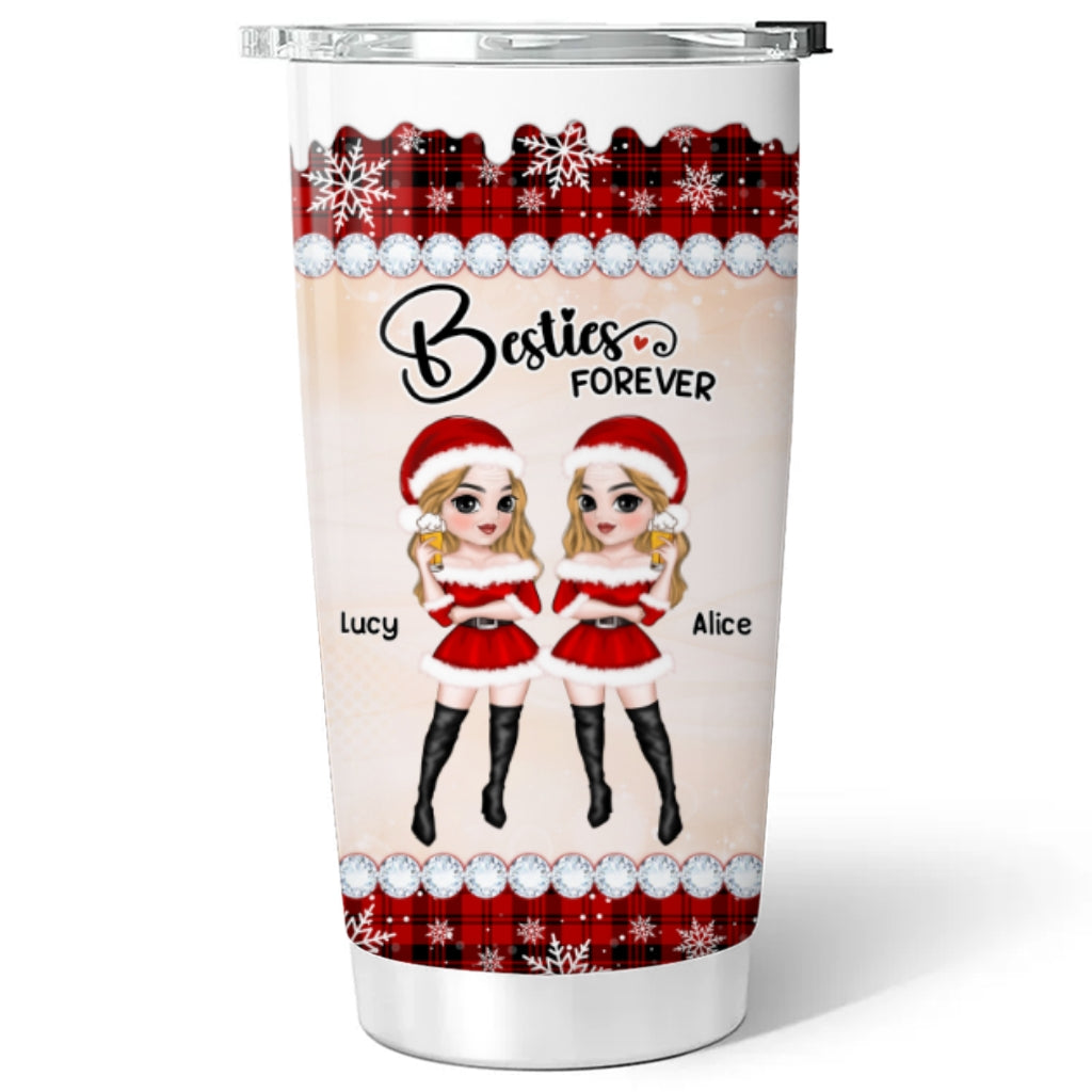 Custom Christmas Birthday Gifts For Best Friend • Besties Forever - Personalized Tumbler