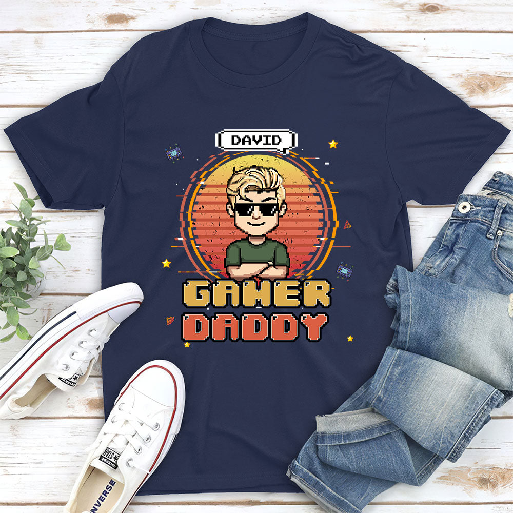 Custom Father's Day, Special Gift for Dad & Grandpa • Retro Gamer Dad - Personalized Shirt