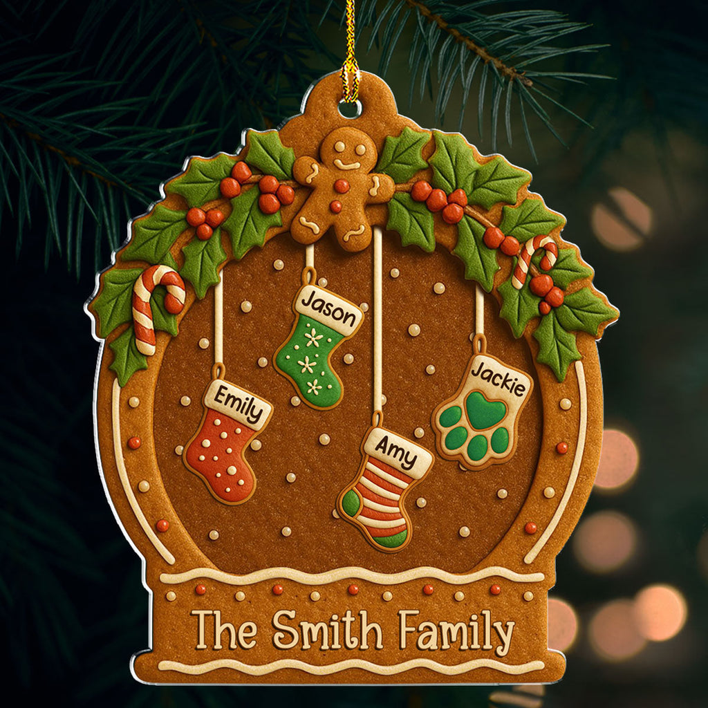 Custom Family Ornament, Christmas Gift for Family Members •  Family Cookies Christmas - Personalized Acrylic Ornament