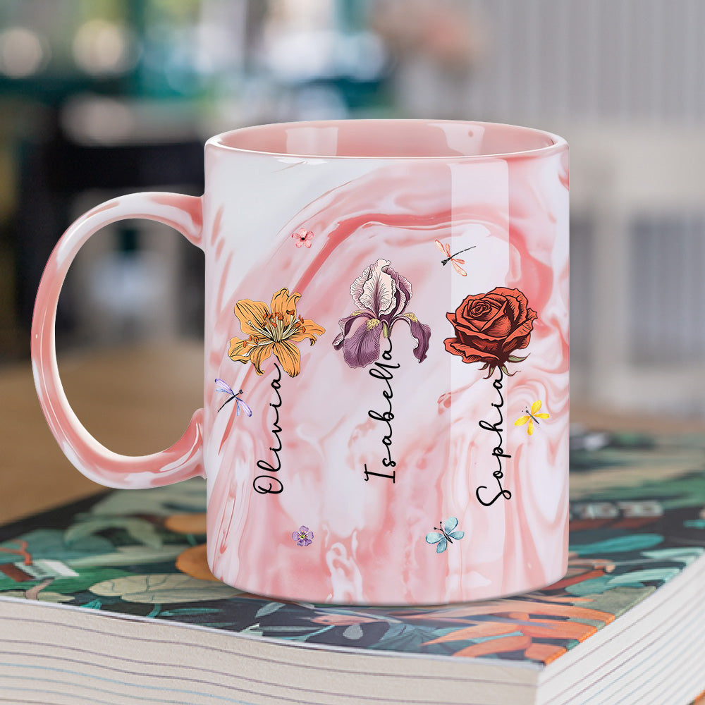 Custom Best Friend, Christmas & Birthday Friendship Keepsake Gift • A Sweet Friendship - Personalized Pink Marble Mug