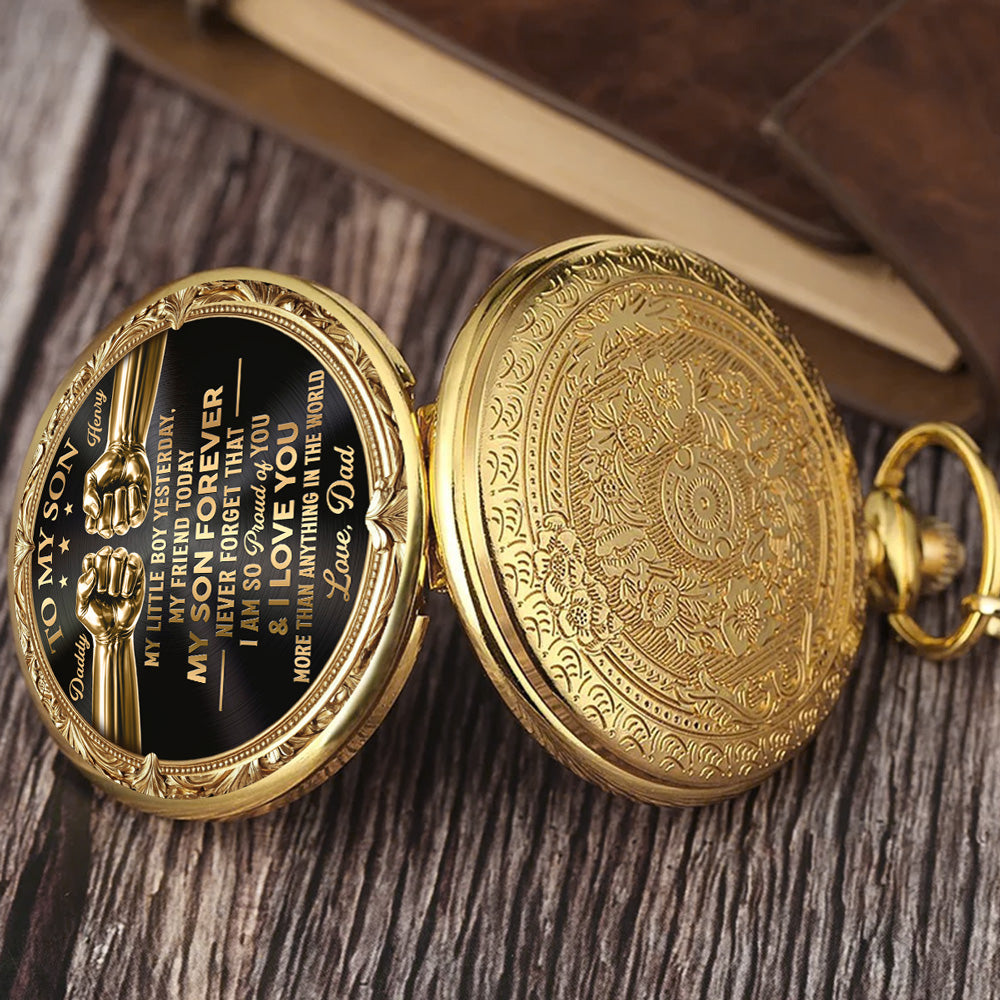 My Son Forever - Personalized Print Pocket Watch