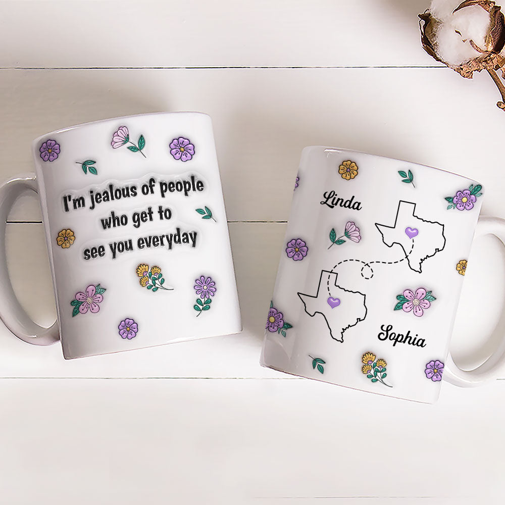 Custom Best Friend, Christmas & Birthday Friendship Keepsake Gift • I Am Jealous - Personalized 3D Inflated Effect Mug