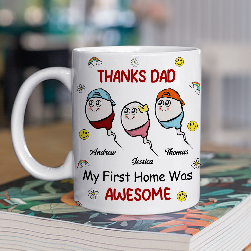 Custom Christmas & Birthday Keepsake Gift • Thanks Dad - Personalized Coffee Mug