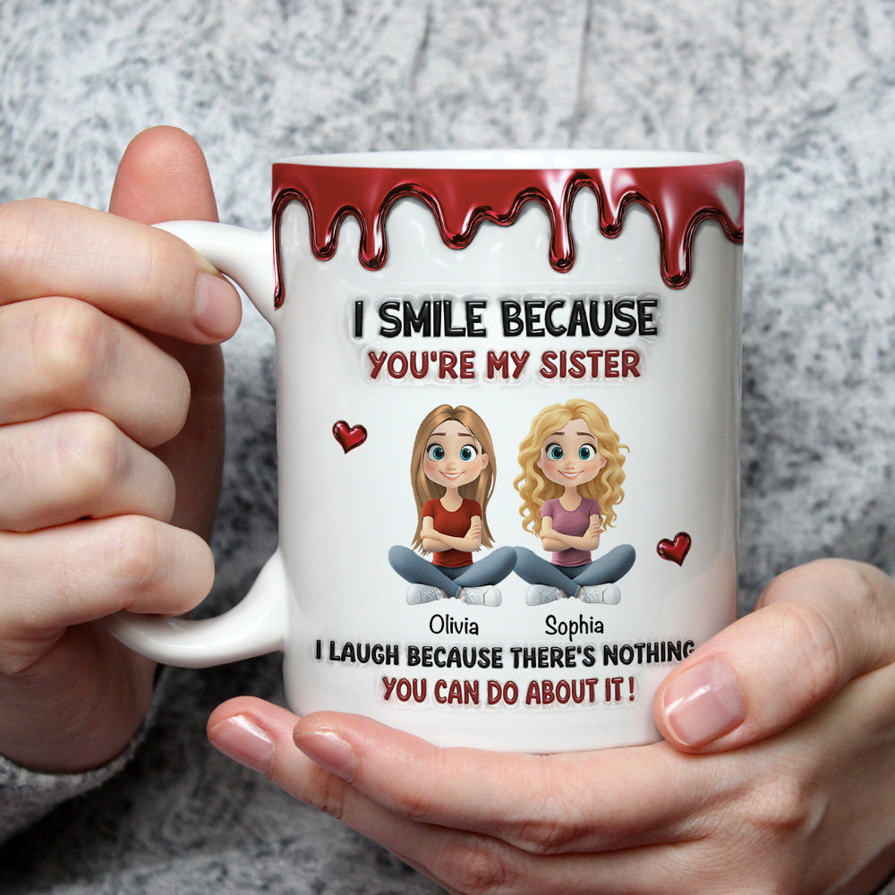 Custom Christmas & Birthday Gift For Brother • Because You Are My Brother - Personalized 3D Inflated Effect Mug