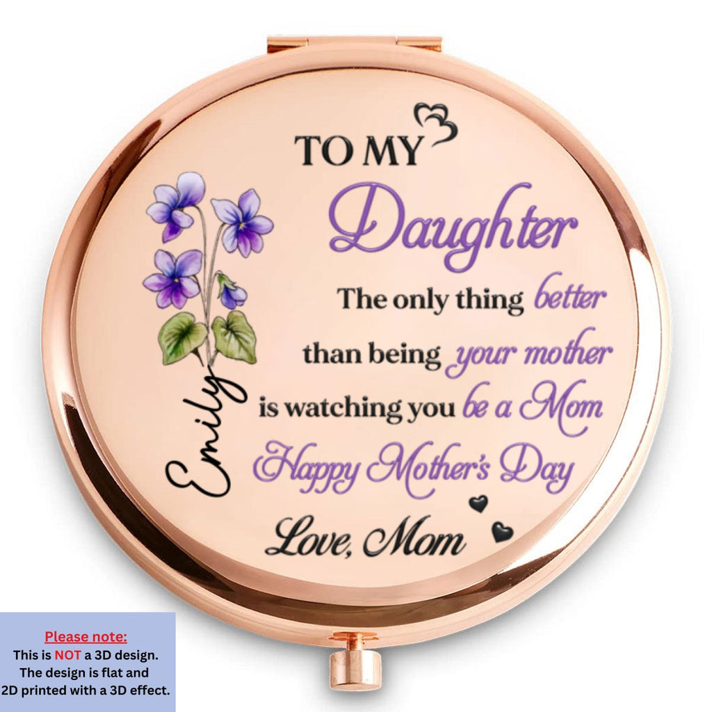 Love From Mom Mum - Personalized 3D Effect Compact Mirror