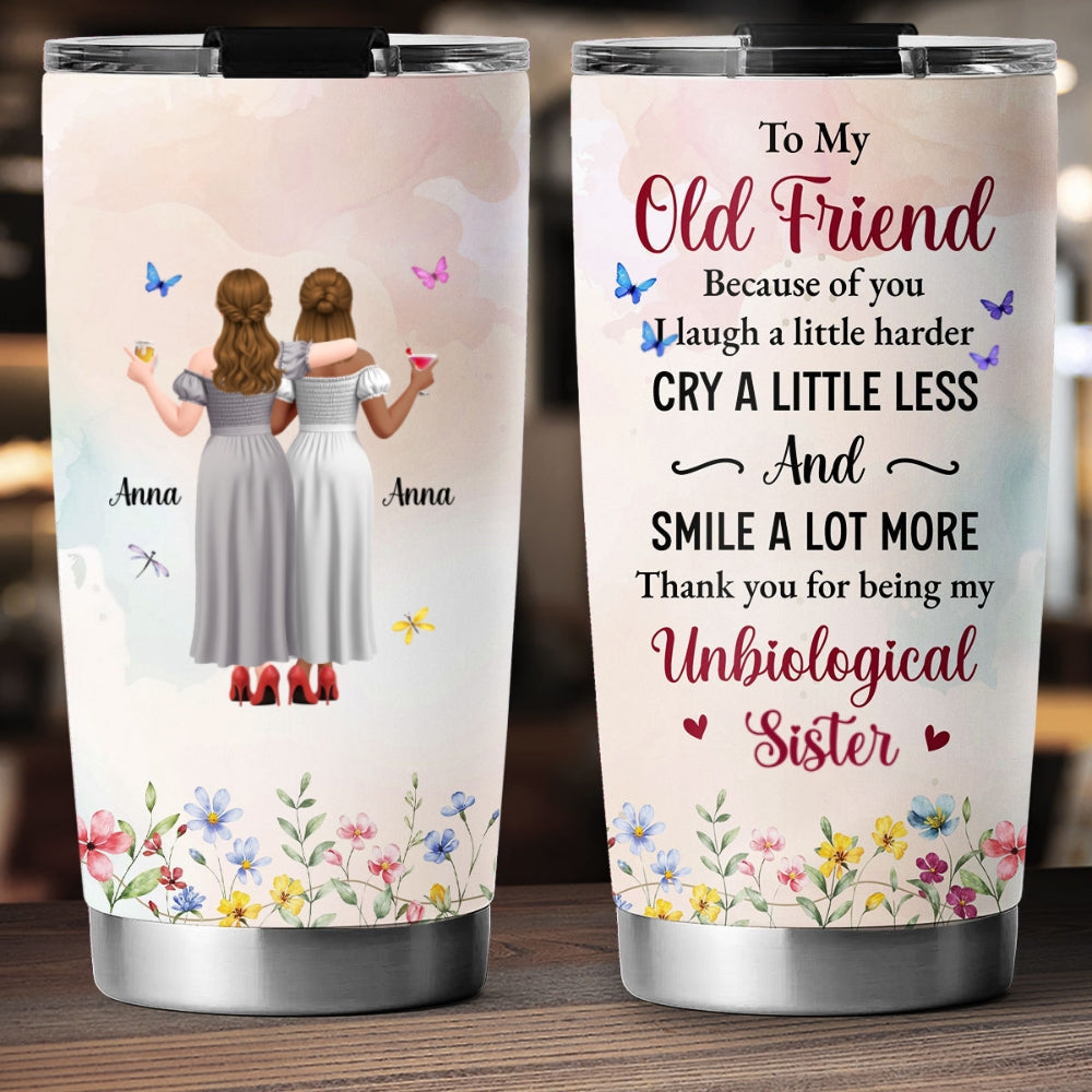 Custom Christmas Birthday Gifts For Best Friend • Old Friend Unbiological Sister - Personalized Tumbler