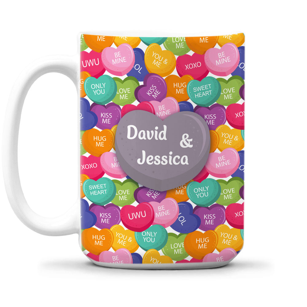 Custom Anniversary Keepsake Gifts For Couple • Love Laughter And Candy- Personalized Coffee Mug