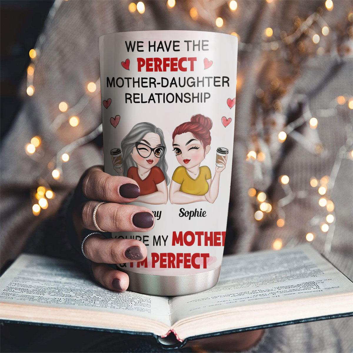 Custom Christmas Birthday Gifts For Mom • Perfect Relationship - Personalized Tumbler